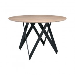 ROD Table Φ120cm Steel Black/Sonoma