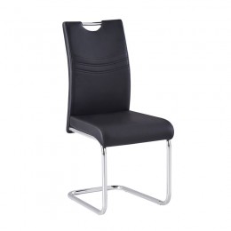CROFT Chair Metal Chrome/Pu Black