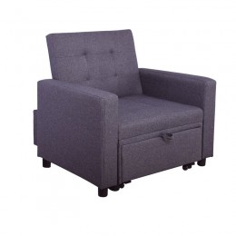 IMOLA Armchair-Bed / Fabric Brown-Purple