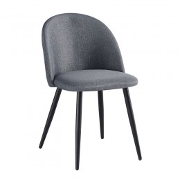 BELLA Chair Metal Black/Fabric Grey