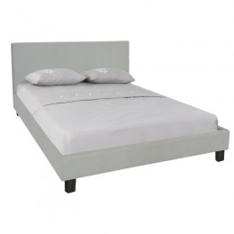 WILTON Bed (for Mattress 140x190cm) Fabric Grey Stone