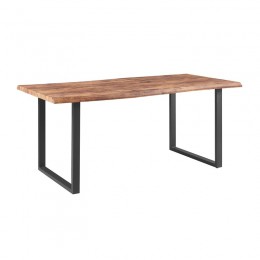 LIZARD 3D PAPER Table 180x90cm Steel Black/Dark Acacia
