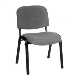 SIGMA Stacking Chair Black Frame/Crey Fabric