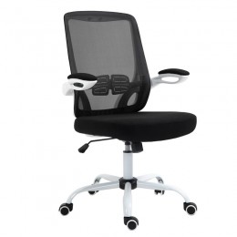 BF2930W Office White Armchair 60x62x99/109cm / Black Mesh-Fabric ΕΟ604,2W