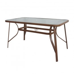 RIO Table 120x70cm Metal Brown
