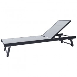 POOL Lounger Alu Anthracite/Textilene Grey
