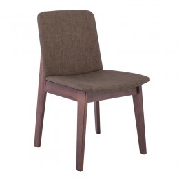 EMMA Chair Walnut/Fabric Brown