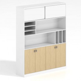 THESIS Bookcase 160x40x200cm Beech/White