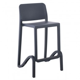 GIANO PP-UV Bar Stool Stackable Anthracite (seat height 65cm)