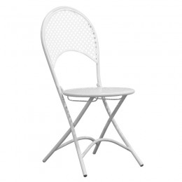 RONDO Folding Chair Metal Mesh White