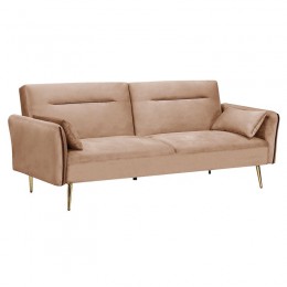 FLICK Sofa-Bed 3-Seater / Velure Brown Fabric