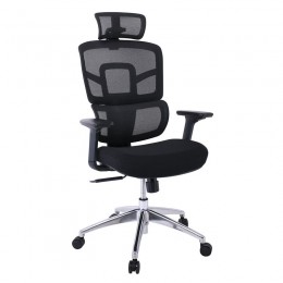 BF8400 Manager Armchair Black Fabric (Alu Base)