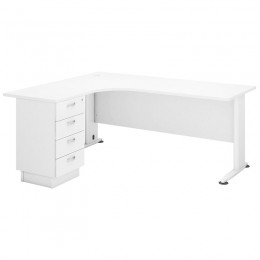 Desk (Left) SUPERIOR COMPACT 180x70/150x60cm White