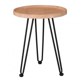 MATRIX Coffee Table D.45x55cm Natural/Metal Black