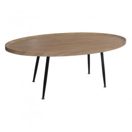 MATRIX Coffee Table 120x60x46cm Natural/Metal Black