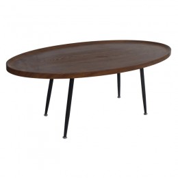 MATRIX Coffee Table 120x60x46cm Walnut/Metal Black