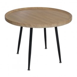 MATRIX Coffee Table D.70x52cm Natural/Metal Black