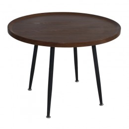 MATRIX Coffee Table D.70x52cm Walnut/Metal Black