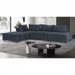 LARRY Corner Sofa Fabric Dark Grey