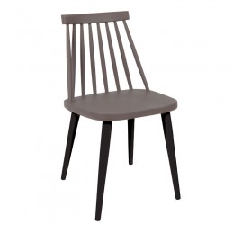 LAVIDA Chair Metal Black/PP Sand Beige