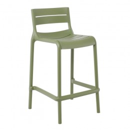 SERENA Bar Stool PP-UV Green (seat height 65cm)