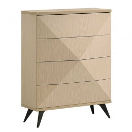 CRONOS Drawer Chest 4-Drawers 80x49x105cm, Natural