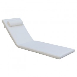 SUNLOUNGER Cushion w/Headrest Ecru Fabric (Water Repellent) 196x60/7 Velcro