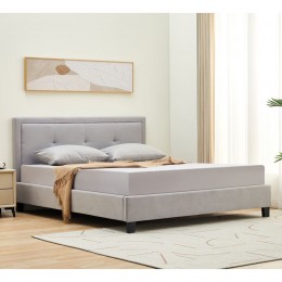 BECO Bed (for Mattress 150x200cm) Light Grey Fabric