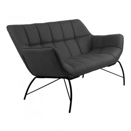 ADAMS 2-Seater Sofa Anthracite Fabric