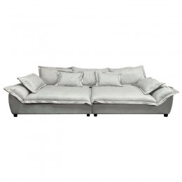 DARBY 3-Seater Sofa Grey Stone Nabuk Fabric