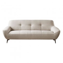 PEDRO 3-Seater Sofa Fabric Mixed Beige