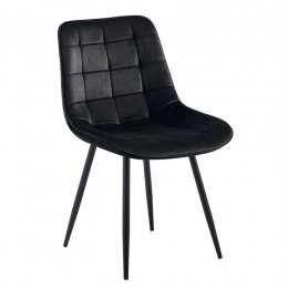 MYRIAM-R Chair Metal Black/Fabric Velure Black