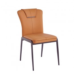 ANDRIA Chair Metal Black/Pu Orange