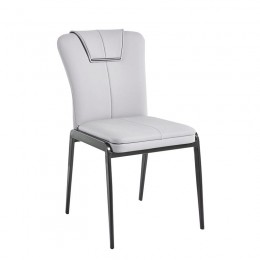 ANDRIA Chair Metal Black/Pu Light Grey