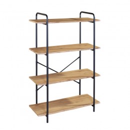 BOOKCASE 80x34x112cm Metal Black/Sonoma