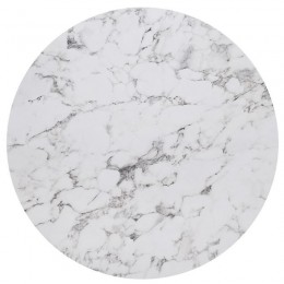 HPL Table Top D.70cm/12mm White Marble (Outdoor)