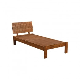CAPITAL Bed (for Mattress 90x200cm) Acacia, Natural Finish