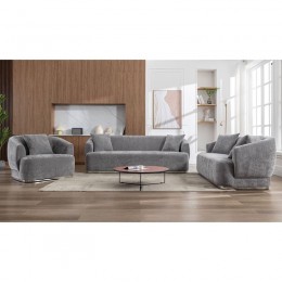 CARACAS Sofa Set (1+2+3) Grey Fabric