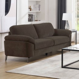 KATRINA 3-Seater K/D Sofa Brown Fabric