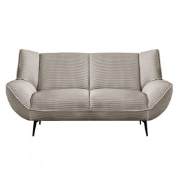 EMERALD 2-Seater Sofa Beige Corduroy Fabric
