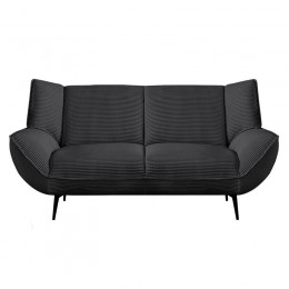EMERALD 2-Seater Sofa Anthracite Corduroy Fabric