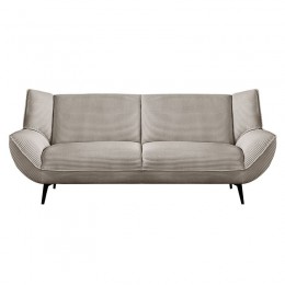 EMERALD 3-Seater Sofa Beige Corduroy Fabric