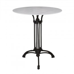 Table Sintered Stone D.60cm White, 3-Leged