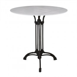 Table Sintered Stone D.70cm White, 3-Leged