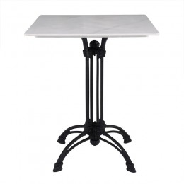 Table Sintered Stone 60x60cm White, 4-Leged