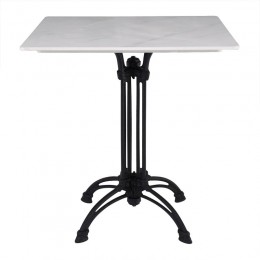Table Sintered Stone 70x70cm White, 4-Leged