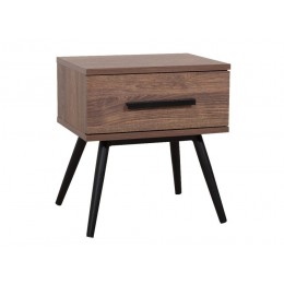 Morfeas Metal Bedside Table With 1 Drawer 45x33x50cm