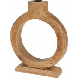 CANDLE WOODEN CIRCLE 25CM NATURAL A68100030
