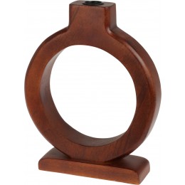 CANDLE WOODEN CIRCLE 25CM WALNUT A68100050