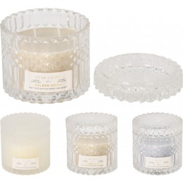 SCENTED CANDLE IN GLASS 10CM 2 SCENTS ACC327040